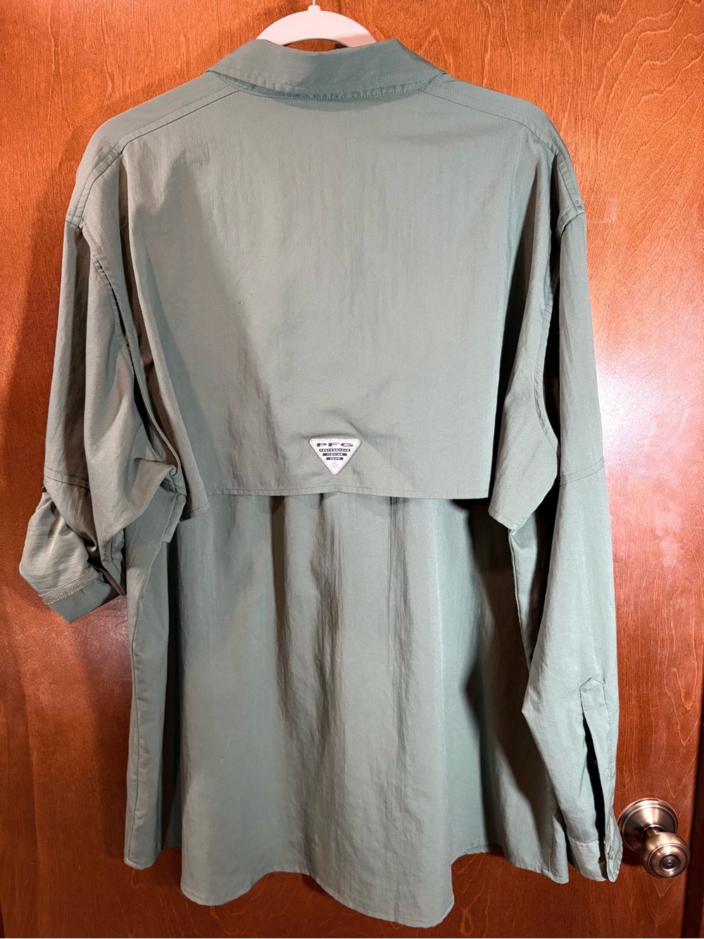 Columbia Green Button-Front Outdoor Shirt - Picture 8 of 8
